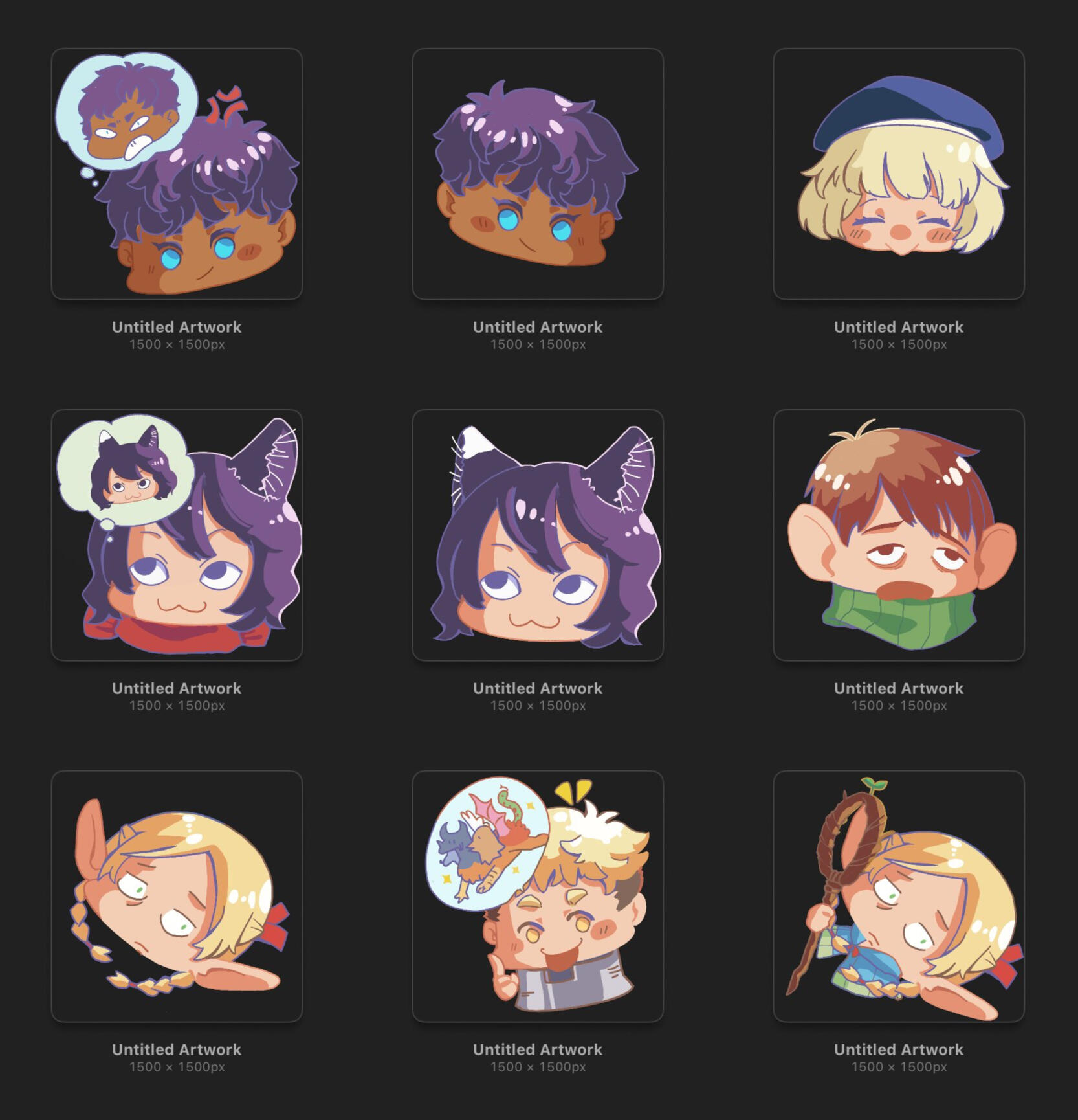 Sticker/Keychain designs (2)